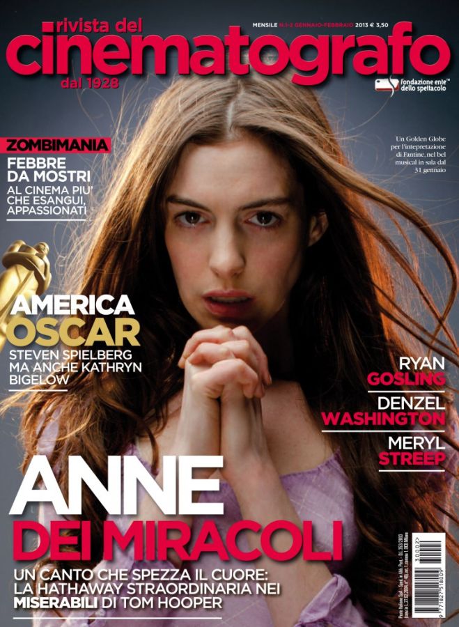 RIVISTA DEL CINEMATOGRAFO magazine side cover January/February 2013