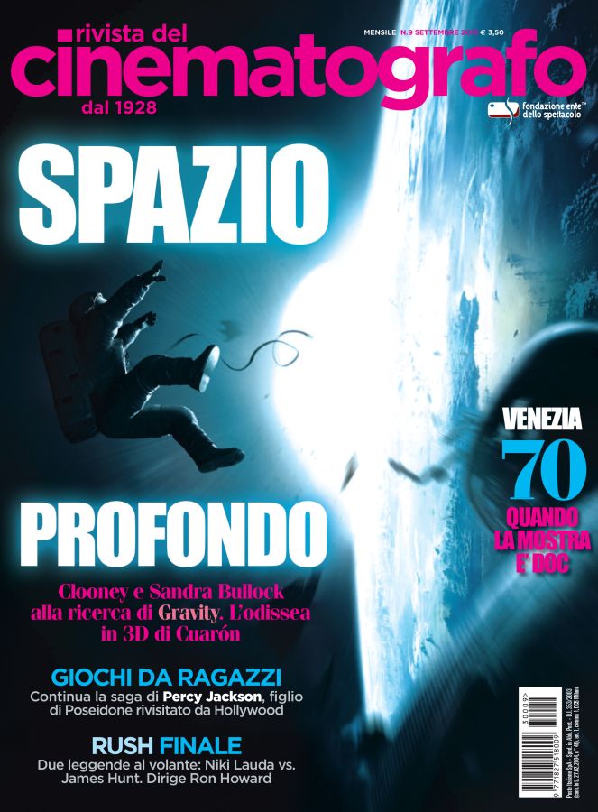 RIVISTA DEL CINEMATOGRAFO magazine side cover September 2013