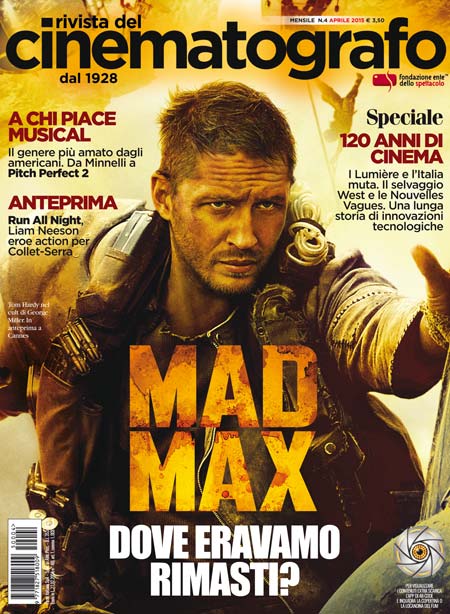 RIVISTA DEL CINEMATOGRAFO magazine side cover April 2015