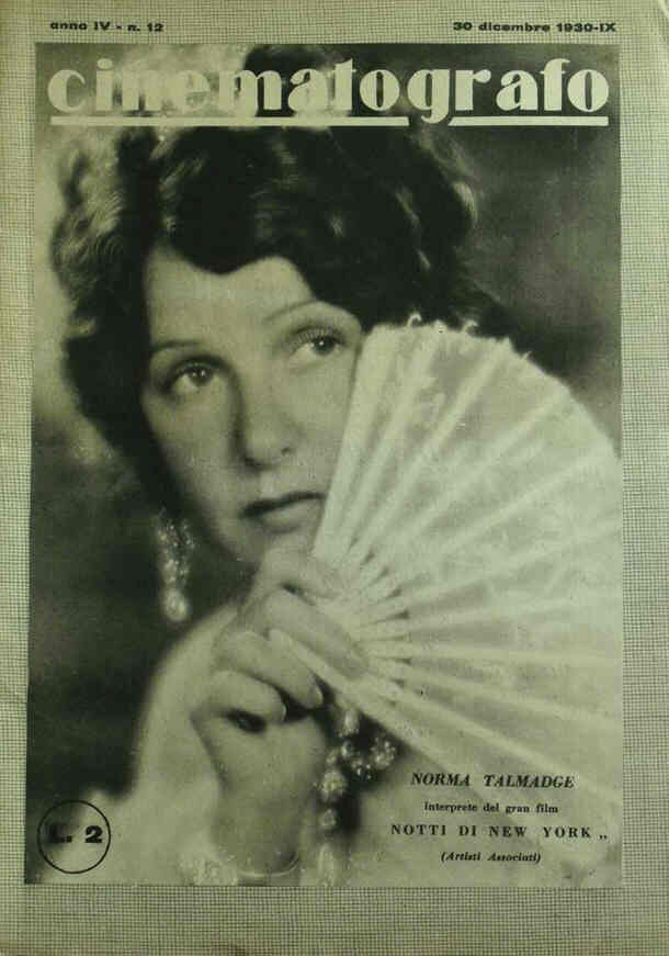 RIVISTA DEL CINEMATOGRAFO magazine side cover Issue 12 30 December 1930