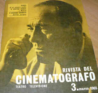 RIVISTA DEL CINEMATOGRAFO magazine side cover March 1965