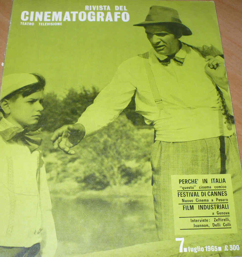 RIVISTA DEL CINEMATOGRAFO magazine side cover July 1965