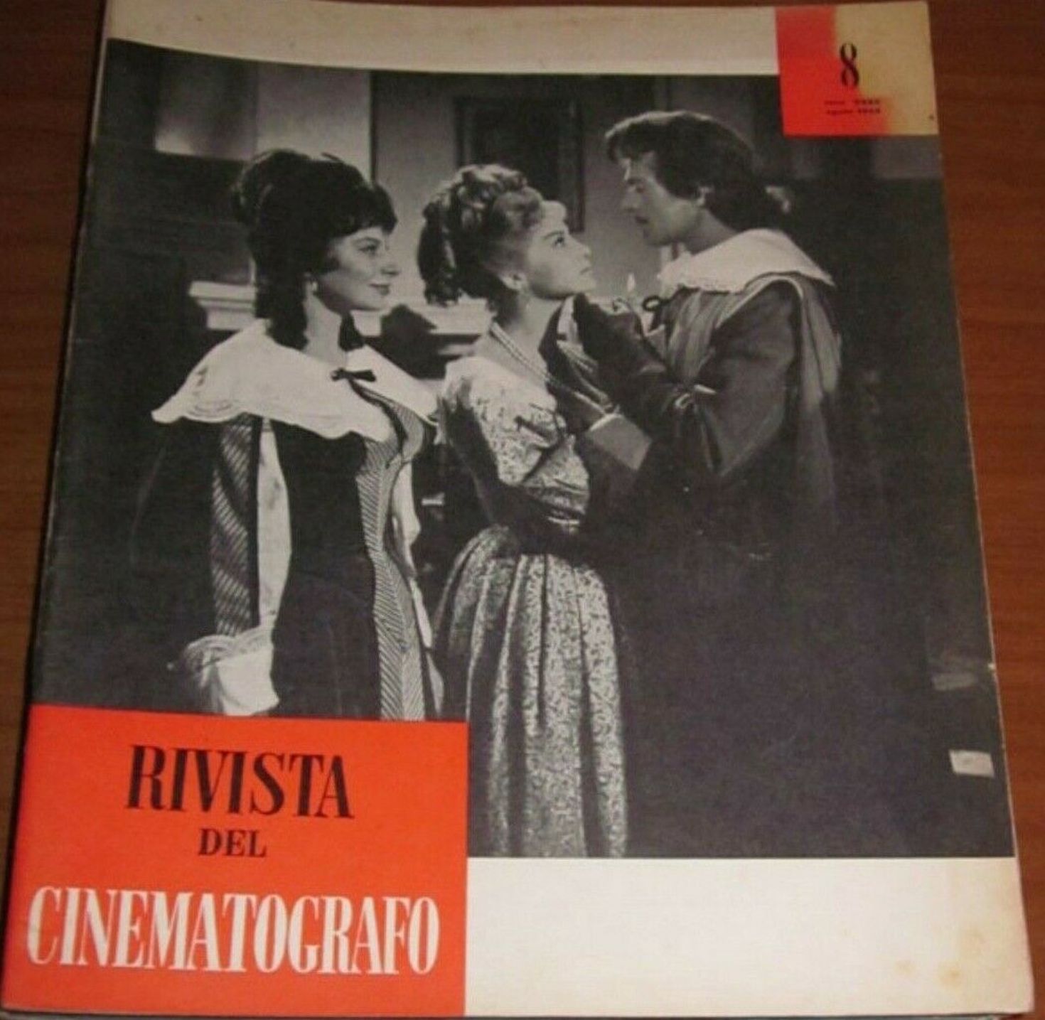 RIVISTA DEL CINEMATOGRAFO magazine side cover Issue 8  August 1962