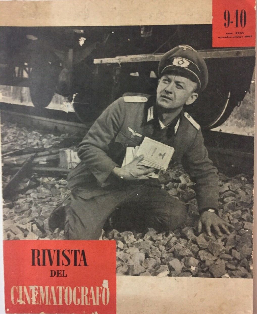 RIVISTA DEL CINEMATOGRAFO magazine side cover Issue 9-10  September/October 1962