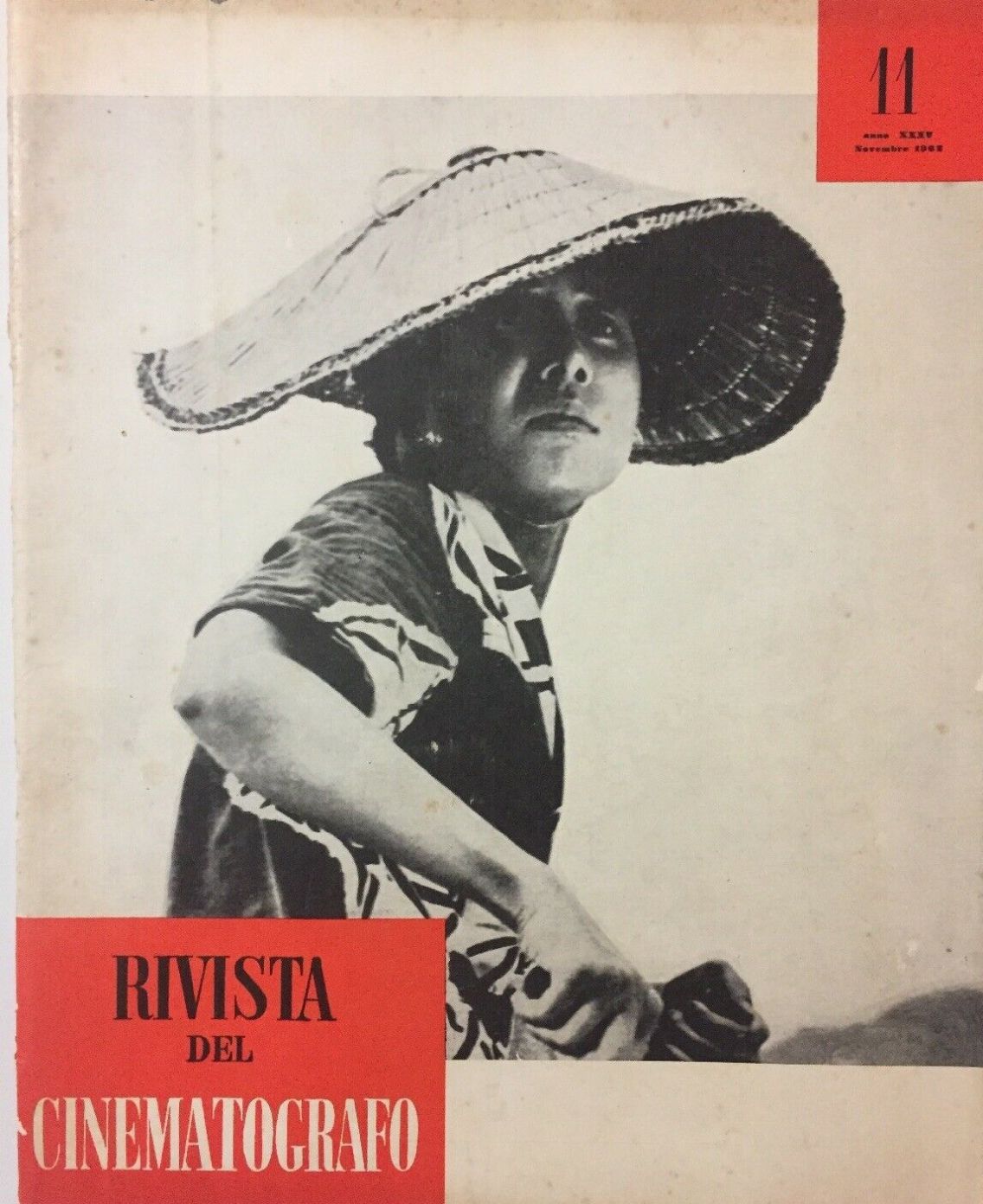 RIVISTA DEL CINEMATOGRAFO magazine side cover Issue 11  November 1962