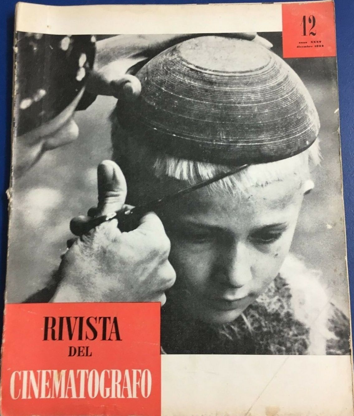 RIVISTA DEL CINEMATOGRAFO magazine side cover Issue 12  December 1962