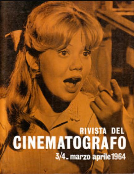 RIVISTA DEL CINEMATOGRAFO magazine side cover Issue 3-4  March/April 1964