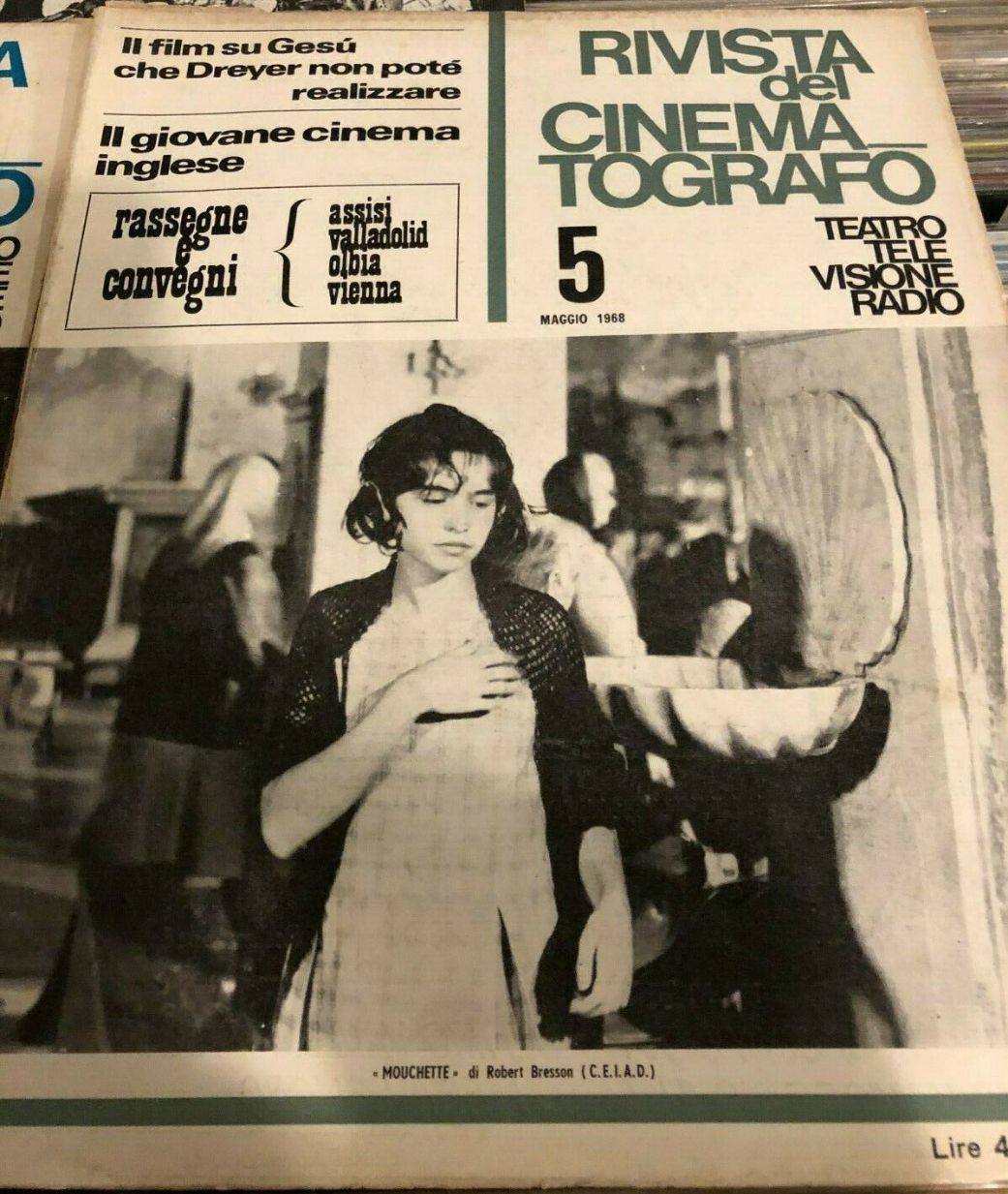 RIVISTA DEL CINEMATOGRAFO magazine side cover Issue 5  May 1968