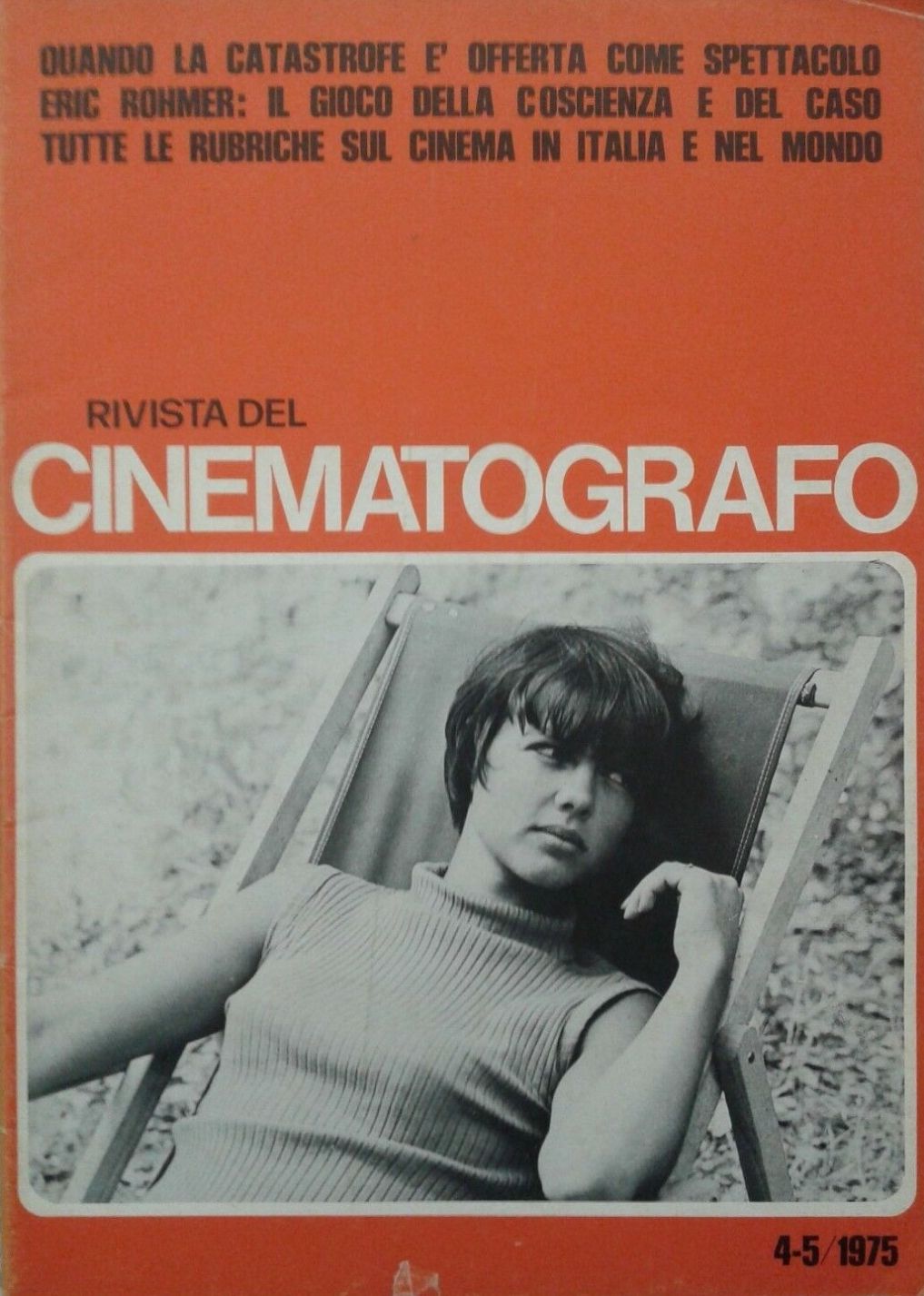 RIVISTA DEL CINEMATOGRAFO magazine side cover Issue 4-5  April 1975