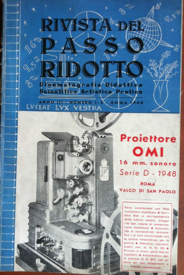RIVISTA DEL PASSO RIDOTTO magazine side cover Issue 1-2   1948