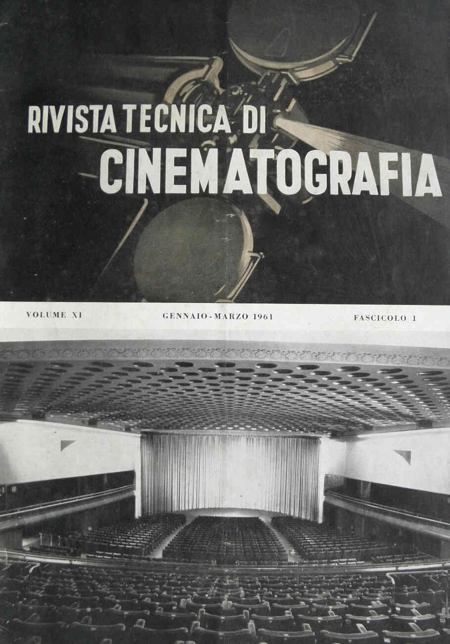 RIVISTA TECNICA DI CINEMATOGRAFIA magazine side cover January/March 1961