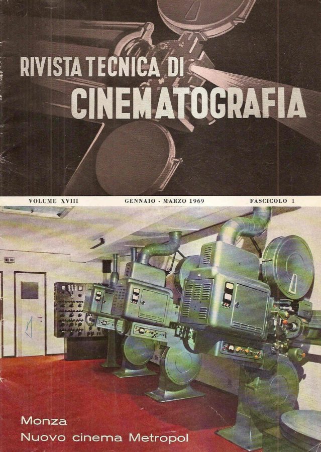 RIVISTA TECNICA DI CINEMATOGRAFIA magazine side cover January/March 1969