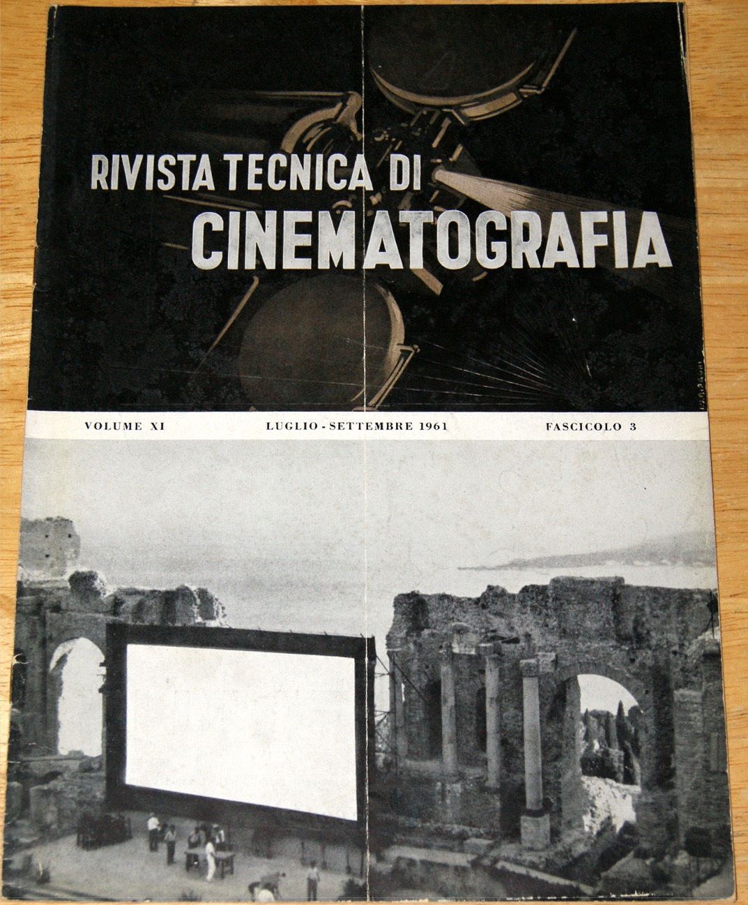 RIVISTA TECNICA DI CINEMATOGRAFIA magazine side cover July/September 1961