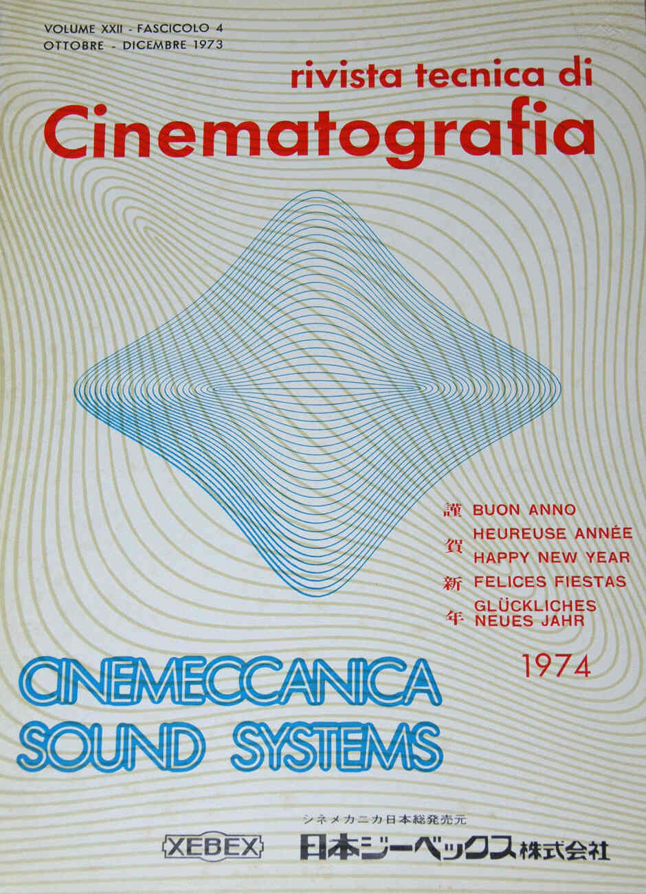 RIVISTA TECNICA DI CINEMATOGRAFIA magazine side cover October/December 1973