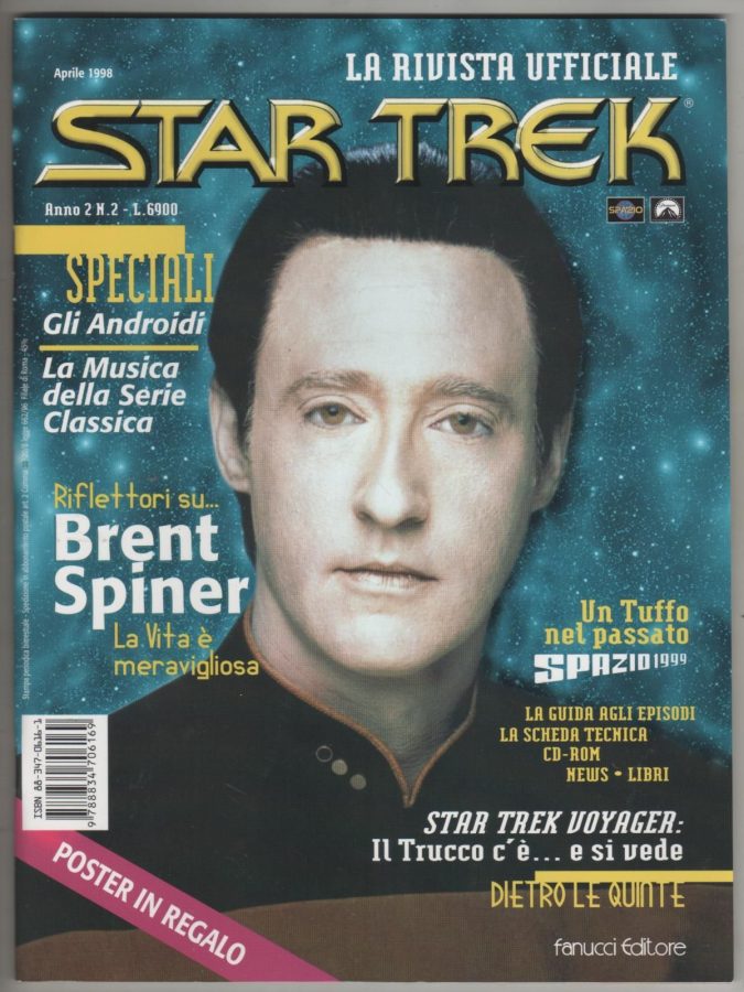 LA RIVISTA UFFICIALE STAR TREK magazine side cover Issue 2 April 1998