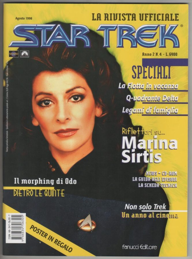LA RIVISTA UFFICIALE STAR TREK magazine side cover Issue 4 August 1998