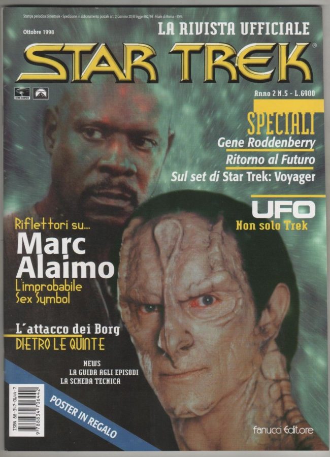 LA RIVISTA UFFICIALE STAR TREK magazine side cover Issue 5 October 1998