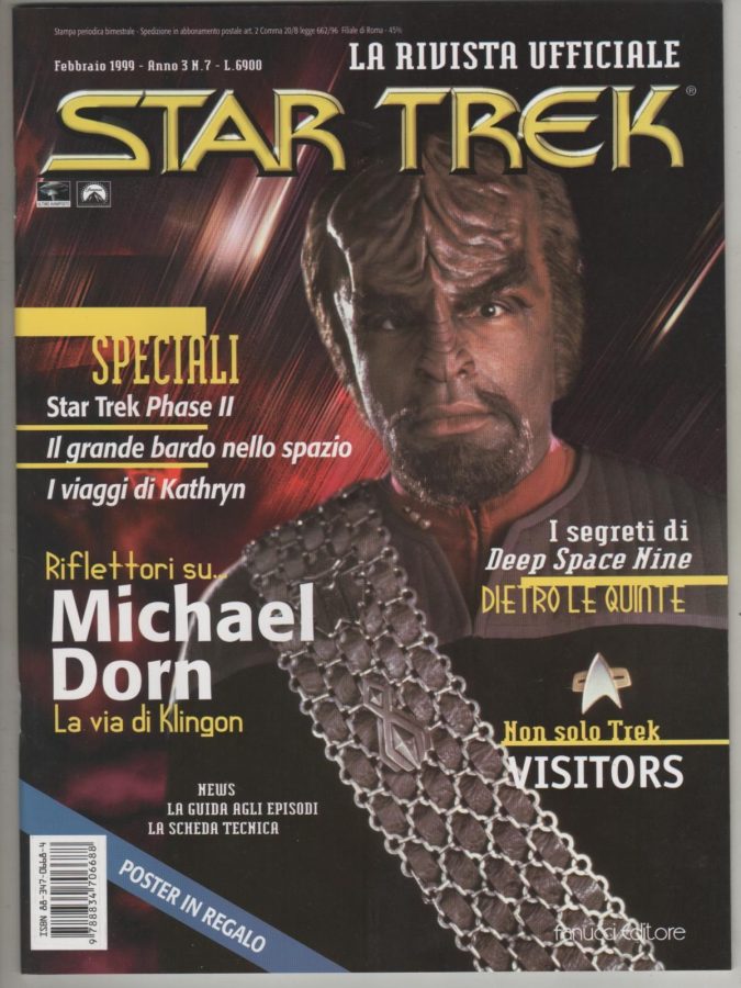 LA RIVISTA UFFICIALE STAR TREK magazine side cover Issue 7 February 1999