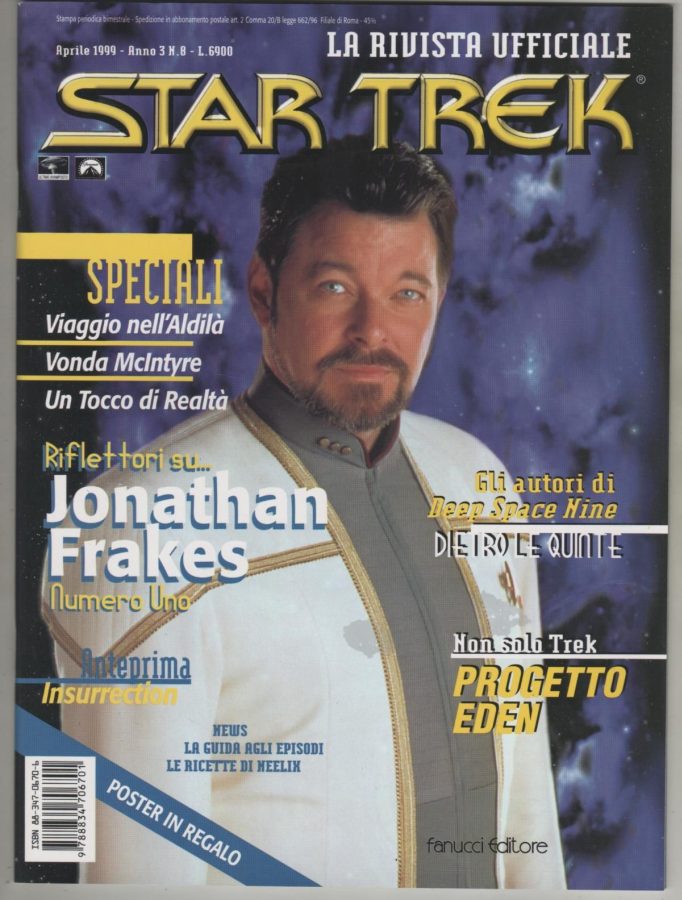 LA RIVISTA UFFICIALE STAR TREK magazine side cover Issue 8 April 1999