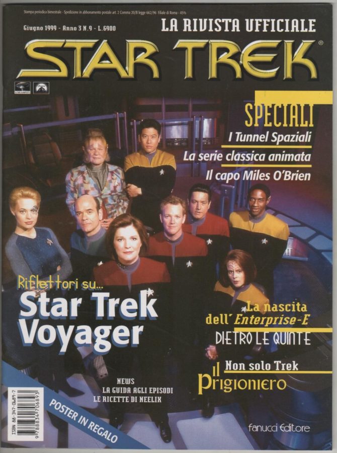 LA RIVISTA UFFICIALE STAR TREK magazine side cover Issue 9 June 1999