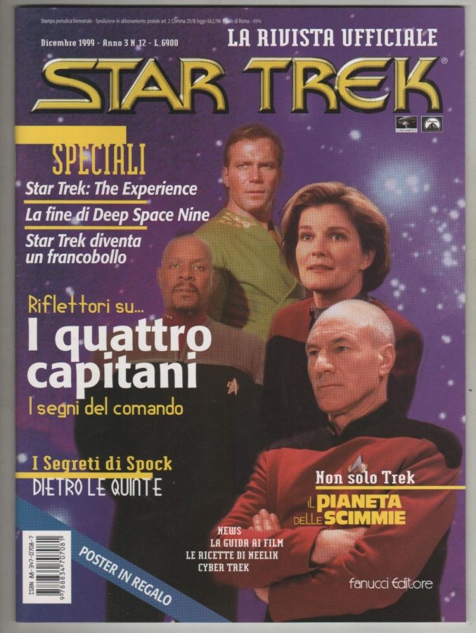 LA RIVISTA UFFICIALE STAR TREK magazine side cover Issue 12 December 1999