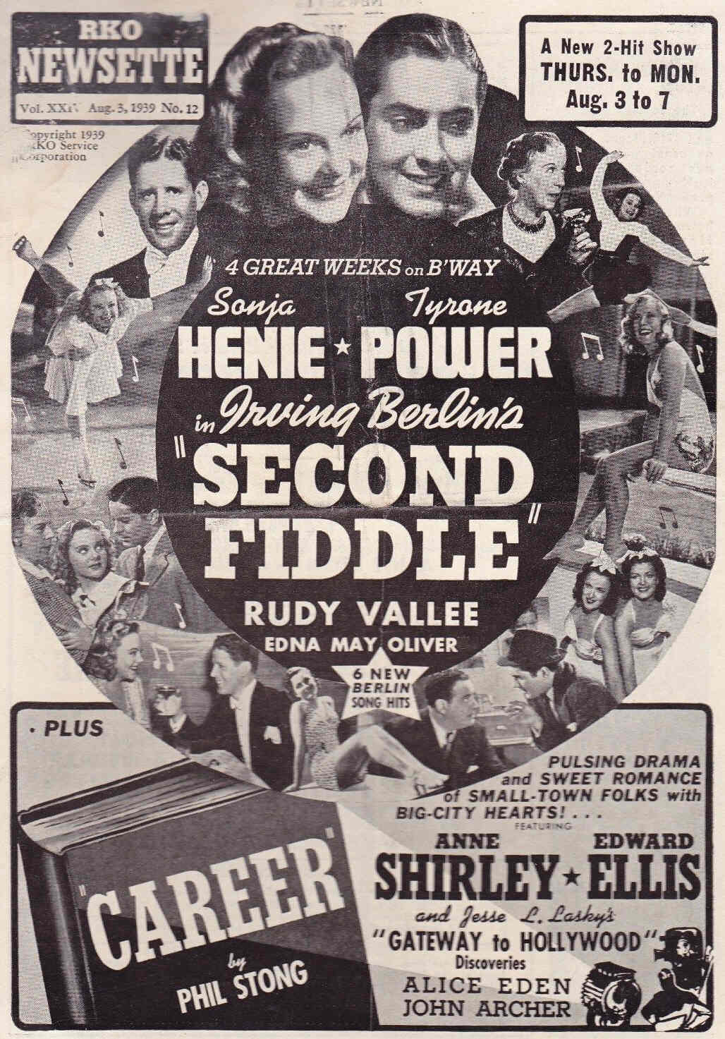 RKO NEWSETTE magazine side cover  Vol 24 #12 3 August 1939