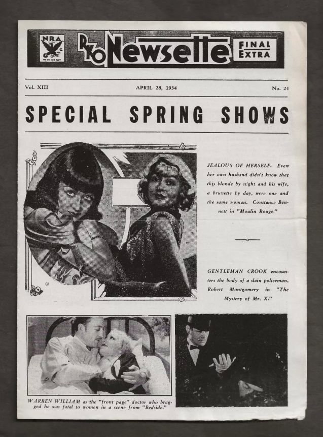 RKO NEWSETTE magazine side cover  Vol 8 #24 28 April 1934