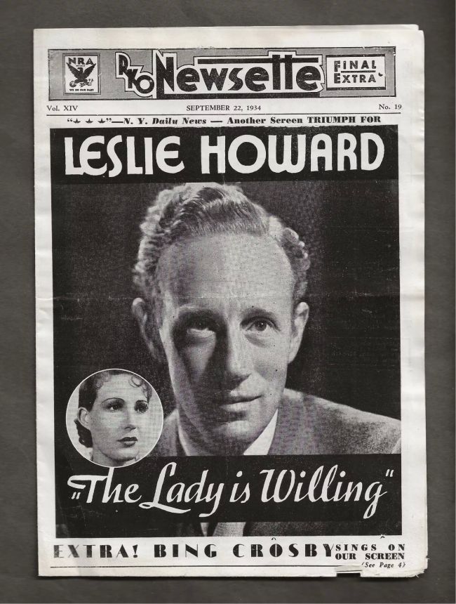 RKO NEWSETTE magazine side cover  Vol 9 #19 22 September 1934