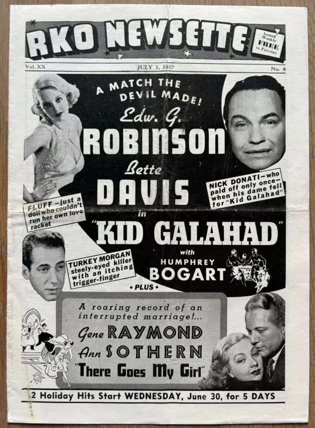 RKO NEWSETTE magazine side cover  Vol 20 #8 1 July 1937