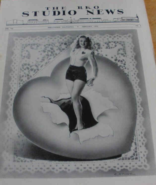 RKO STUDIO CLUB magazine side cover  February 1945