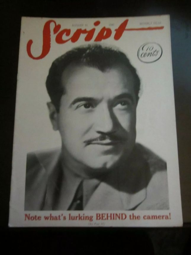 ROB WAGNERS SCRIPT magazine side cover 31 August 1940