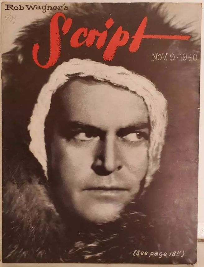 ROB WAGNERS SCRIPT magazine side cover 9 November 1940