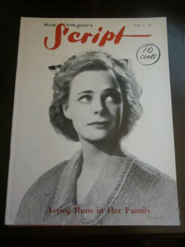 ROB WAGNERS SCRIPT magazine side cover 26 April 1941