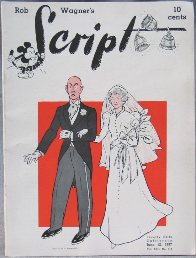 ROB WAGNERS SCRIPT magazine side cover 12 June 1937