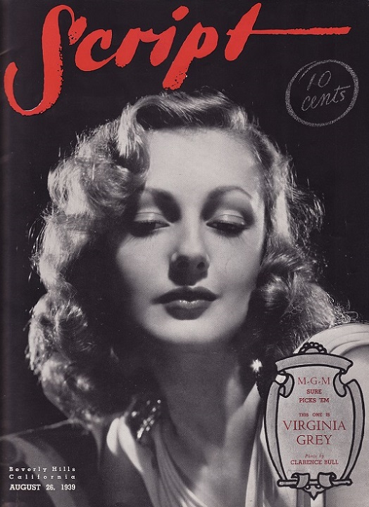 ROB WAGNERS SCRIPT magazine side cover 26 August 1939