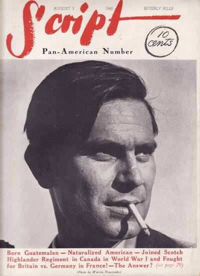 ROB WAGNERS SCRIPT magazine side cover 3 August 1940