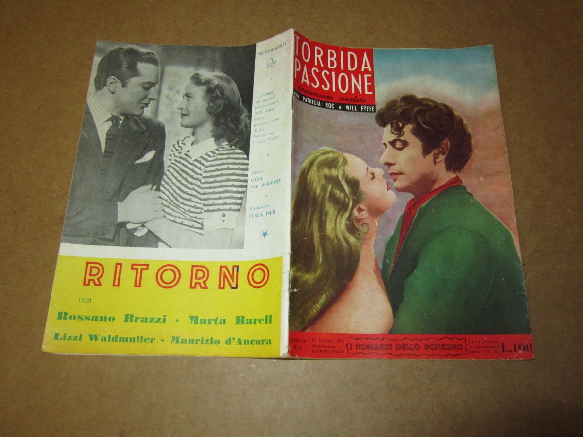 I ROMANZI DELLO SCHERMO magazine side cover Issue 2 25 January 1955