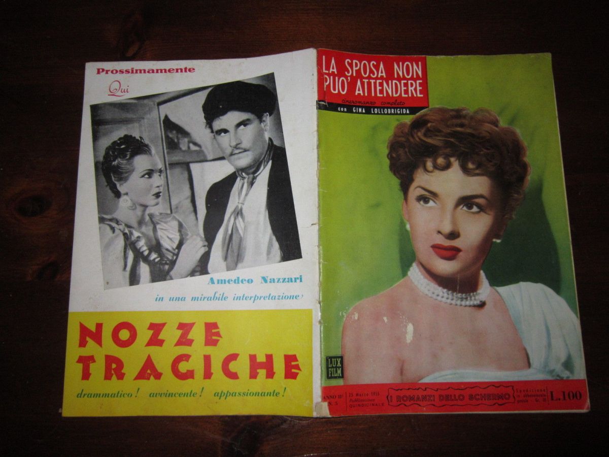 I ROMANZI DELLO SCHERMO magazine side cover Issue 5 25 March 1955