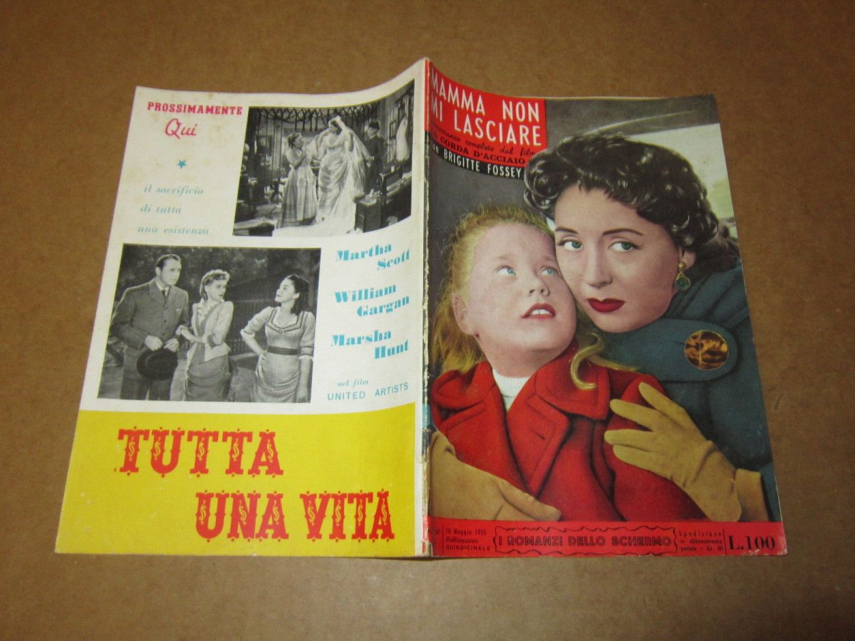 I ROMANZI DELLO SCHERMO magazine side cover Issue 8 10 May 1955