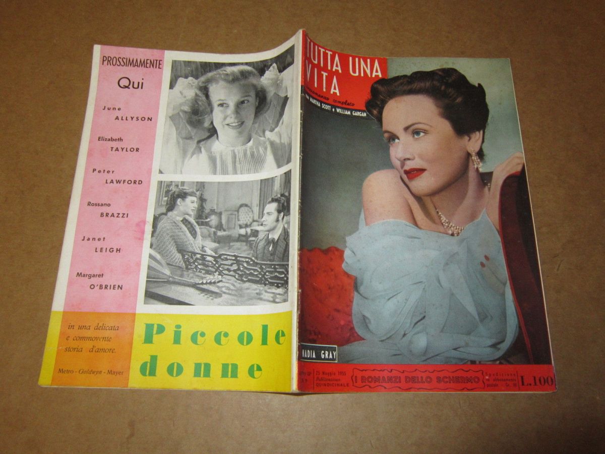 I ROMANZI DELLO SCHERMO magazine side cover Issue 9 25 May 1955