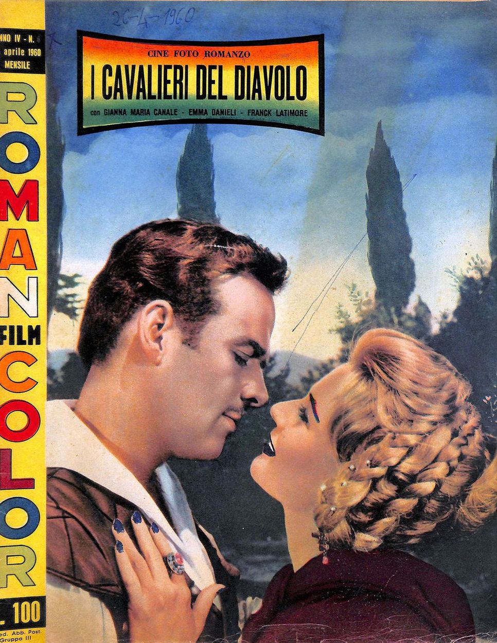 ROMAN FILM COLOR (It) magazine side cover Issue 4 April 1960