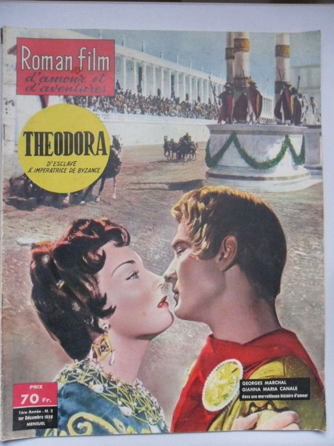 ROMAN FILM DAMOUR ET DADVENTURES magazine side cover Issue 2 December 1956