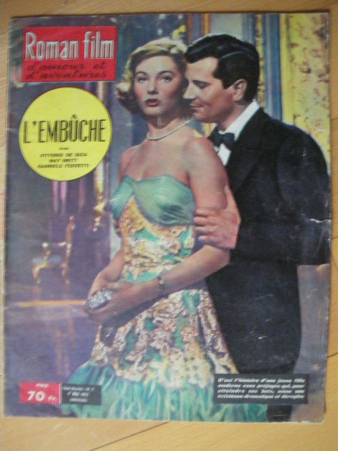 ROMAN FILM DAMOUR ET DADVENTURES magazine side cover Issue 7 May 1957
