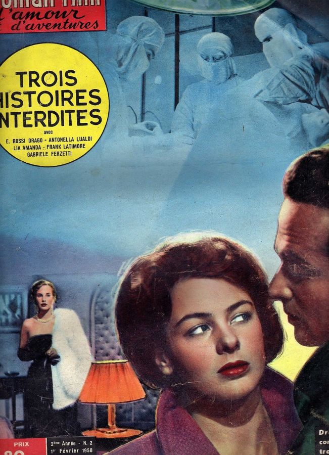 ROMAN FILM DAMOUR ET DADVENTURES magazine side cover Issue 2 February 1958