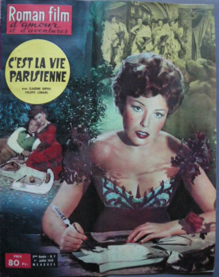 ROMAN FILM DAMOUR ET DADVENTURES magazine side cover Issue 7 July 1958