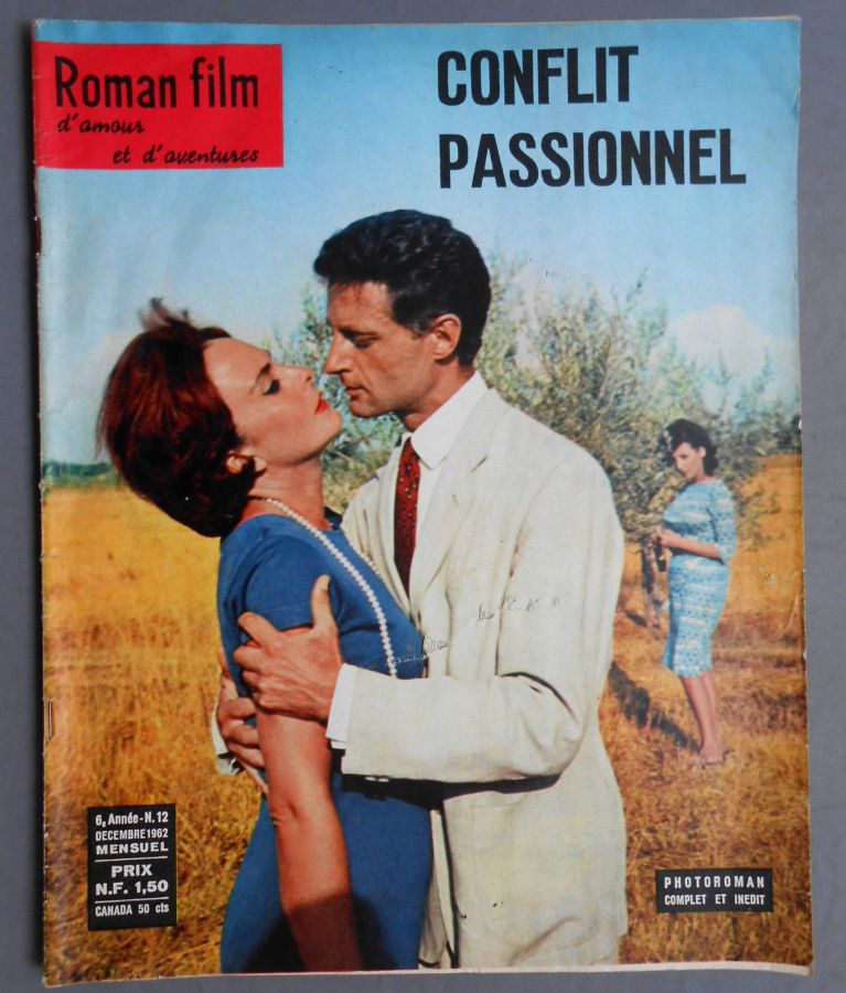 ROMAN FILM DAMOUR ET DADVENTURES magazine side cover Issue 12 December 1962