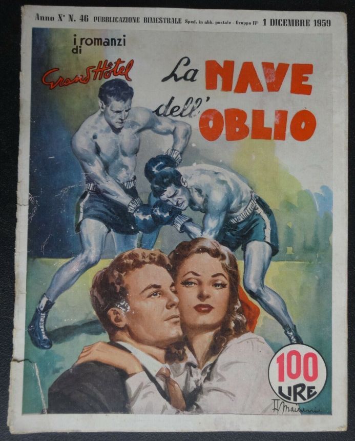 I ROMANZI DI GRAND HOTEL magazine side cover Issue 46 1 December 1959