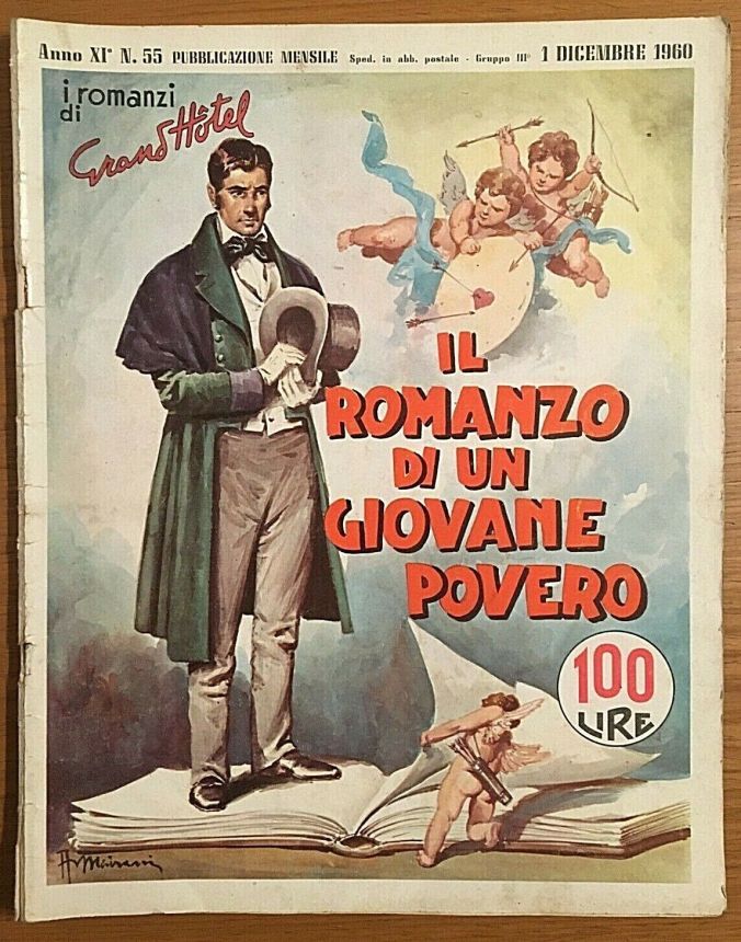 I ROMANZI DI GRAND HOTEL magazine side cover Issue 55 1 December 1960