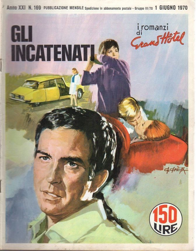 I ROMANZI DI GRAND HOTEL magazine side cover Issue 169 1 June 1970