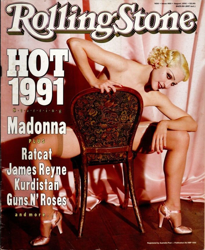 ROLLING STONE (AU) magazine side cover Issue 460  August 1991